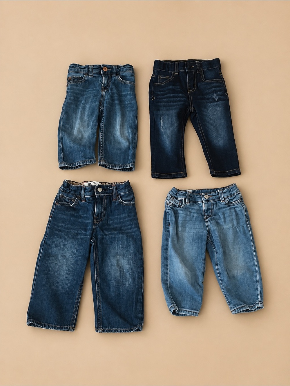 Kids Jeans - Assorted Blue Denim Washes (Set of 4)